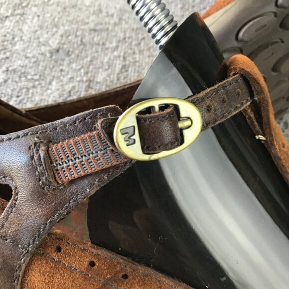 Merrell Suede And Leather Dark Spice Brown T-Strap Mary Jane Shoes Sz 8.5 - Picture 6 of 10